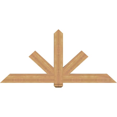 Ekena Millwork Kennewick Timber Gable Bracket, Western Red Cedar, 72"W x 33"H x 3 1/2"D x 5 1/2"F, 11/12 Pitch GBW072X33X0406KEN00SWR